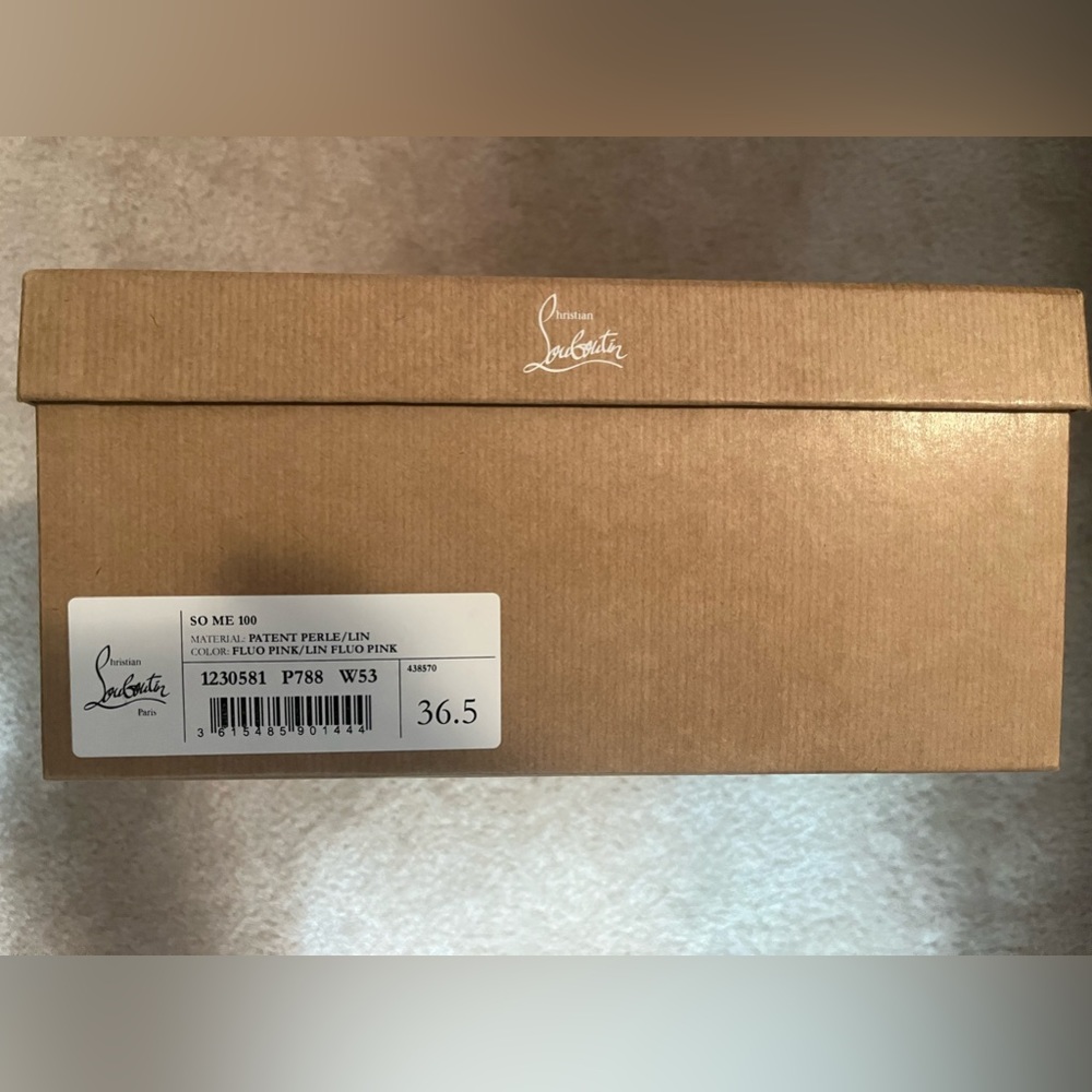 Christian Louboutin So Me Sandals 36.5 Fluo Pink NWT - Picture 7 of 8
